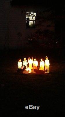 EMPIRE Christmas blow mold nativity 11 pc. MINIATURE SET