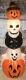 Empire Plastic Blow Mold Halloween Totem Lighted Works Cat Pumpkin Skull Ghost