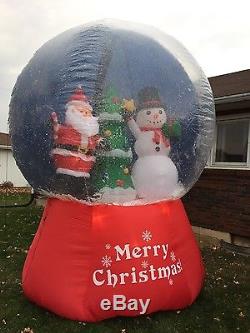 EUC Display Giant 12' Inflatable Christmas Snow Globe Airblown Snowglobe Huge