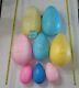 Easter Eggs Blow Mold Grand Venture 1998 General Foam No Name Vintage Lot Of 8 B