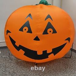 Eerie Descents Giant 6' Inflatable Pumpkin Halloween Outdoor Blow Up Decoration