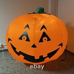 Eerie Descents Giant 6' Inflatable Pumpkin Halloween Outdoor Blow Up Decoration