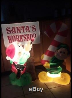 Elf Blow Mold Set-christmas-general foam plastic-santas workshop-candy cane