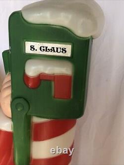 Elf with Mailbox Vintage 34 General Foam Blow Mold Santa Claus Sign Yard Decor