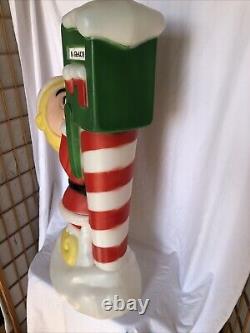 Elf with Mailbox Vintage 34 General Foam Blow Mold Santa Claus Sign Yard Decor