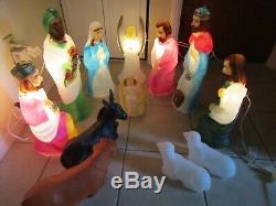 Empire 12 Pc. Blow Mold Nativity Set Christmas Yard Decor No Fading
