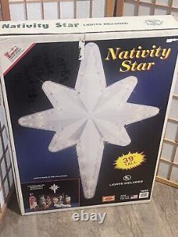 Empire 39 Tall Nativity Star, Blow Mold, Vintage, Lights Up, With Box 1650