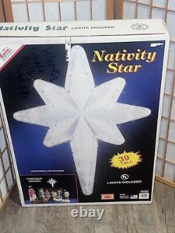 Empire 39 Tall Nativity Star, Blow Mold, Vintage, Lights Up, With Box 1650