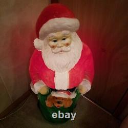 Empire 43 Santa Blow Mold Christmas Puppy In Stocking Lights Local Pick Up Only