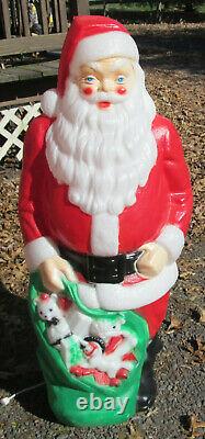 Empire 46 Blow Mold Christmas Santa Toy Sack Lighted Decoration