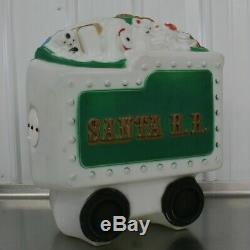 Empire Blow Mold S. R. R. Santa R. R. Train With Caboose Lighted Christmas Yard Decor