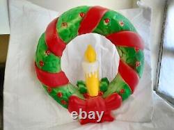 Empire Blowmold Hanging Christmas Wreath Holiday Vintage 95