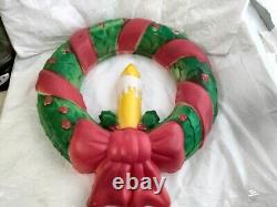 Empire Blowmold Hanging Christmas Wreath Holiday Vintage 95