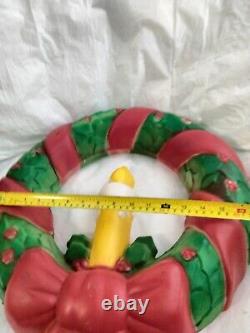 Empire Blowmold Hanging Christmas Wreath Holiday Vintage 95