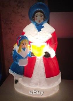 Empire Dickens Caroler Woman/Girl Blow Mold Christmas Holiday Yard Decoration