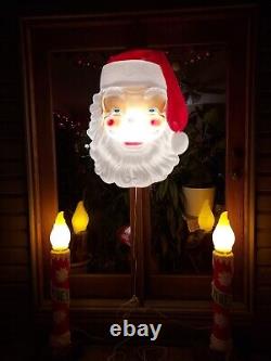 Empire Illuminated 36 Giant Outdoor Blow Mold Santa Face Vintage