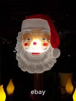 Empire Illuminated 36 Giant Outdoor Blow Mold Santa Face Vintage