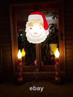 Empire Illuminated 36 Giant Outdoor Blow Mold Santa Face Vintage