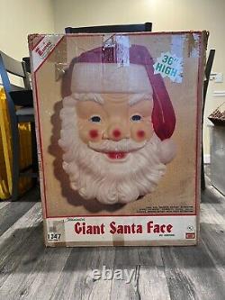 Empire Illuminated 36 Giant Outdoor Blow Mold Santa Face with original box