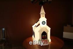 Empire Lighted Blow Mold Christmas Church Chapel Yard Decor Two Light Cords 1993