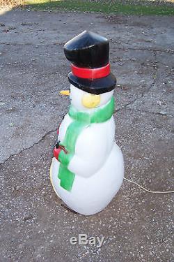 Empire Plastic Blowmold 39 Light Up Christmas Snowman Outdoor Yard Decoration