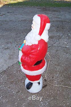 Empire Plastic Blowmold 40 Light Up Christmas Santa Claus Outdoor Yard Decor