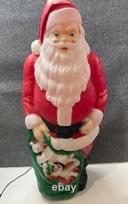 Empire Santa Blow Mold Vintage 1969 Christmas Bag Of Toys