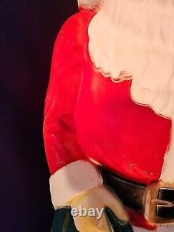 Empire Santa Claus Blow Mold 46 Green Toy Sack Christmas Lighted 1968 Vintage