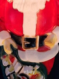 Empire Santa Claus Blow Mold 46 Green Toy Sack Christmas Lighted 1968 Vintage