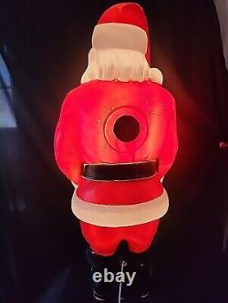 Empire Santa Claus Blow Mold 46 Green Toy Sack Christmas Lighted 1968 Vintage