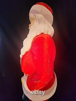 Empire Santa Claus Blow Mold 46 Green Toy Sack Christmas Lighted 1968 Vintage