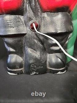 Empire Santa Claus Blow Mold 46 Green Toy Sack Christmas Lighted 1968 Vintage