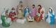 Empire Tri Gfp Vintage Blow Mold Nativity Set Large Outdoor Christmas Lightups