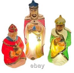 Empire Three Wise Men Christmas Nativity Blow Mold Set of 3 Full Size Vintage