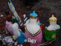 Empire Vintage Blow Mold Nativity Set +Angel 11Large Outdoor Christmas Lightups