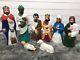 Empire Vintage Blowmolds 8 Piece Nativity Set Light Up Outdoor Plastic Christmas