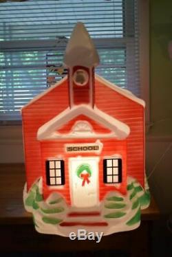 Empire vintage blow mold lighted large yard decoration school house Christmas
