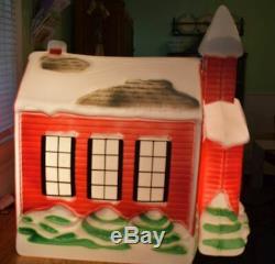 Empire vintage blow mold lighted large yard decoration school house Christmas