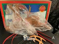 Excellent In Box Vtg General Foam Giant Reindeer A For Santa Sleigh Blow Mold