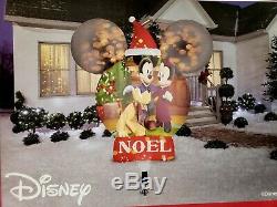 Exclusive New Gemmy Disney Mickey Ears Living Projection Christmas Yard Airblown