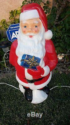 Extra Large Outdoor Christmas Holiday Santa Claus Lighted Blow Mold Outdoornew