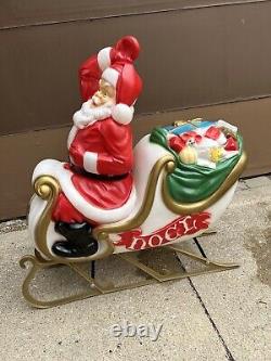 FANTASTIC General Foam Lighted Santa Sleigh + Box Blowmold Without Reindeer