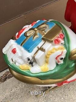 FANTASTIC General Foam Lighted Santa Sleigh + Box Blowmold Without Reindeer