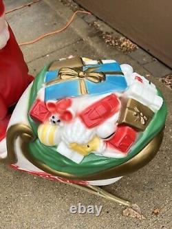 FANTASTIC General Foam Lighted Santa Sleigh + Box Blowmold Without Reindeer