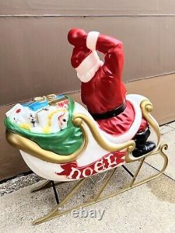 FANTASTIC General Foam Lighted Santa Sleigh + Box Blowmold Without Reindeer