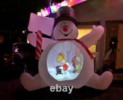 FROSTY THE SNOWMAN 10' LIVING PROJECTOR LED CHRISTMAS AIRBLOWN YARD SHOW Decor