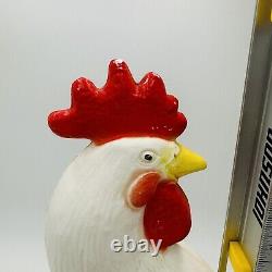 Fancy Farms Lights Rooster Blow Mold Plastic Lamp Decor Large 20 Rare Vintage