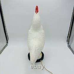 Fancy Farms Lights Rooster Blow Mold Plastic Lamp Decor Large 20 Rare Vintage