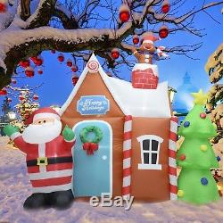 Fashionlite 6 Feet Inflatable Santa Claus with Christmas Tree and House L. New