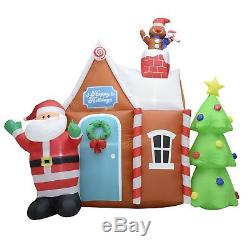 Fashionlite 6 Feet Inflatable Santa Claus with Christmas Tree and House L. New